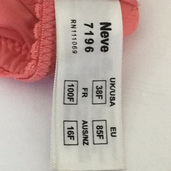 Cleo by Panache bra, Size 38F. Underwire. In Coral color. - Picture 5 of 5
